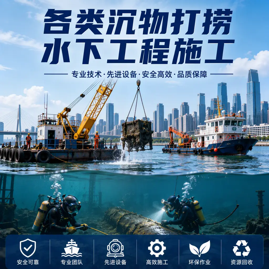 泰宁各类沉物打捞，水下工程施工